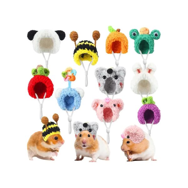 Hand Knitted Mini Hats for Small Animals Pet Costume Accessories