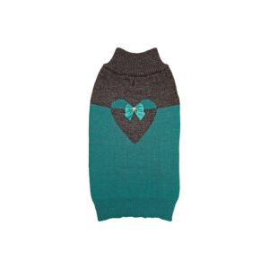 Hand Washable Acrylic Love Sweater in Teal for Large Breeds