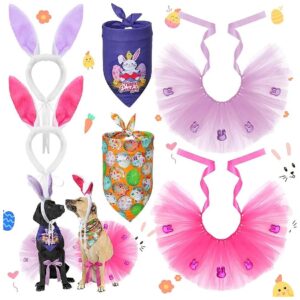 Handcrafted Dog Easter Costumes Set for Medium Large Dogs Cats Puppy Party Accessory