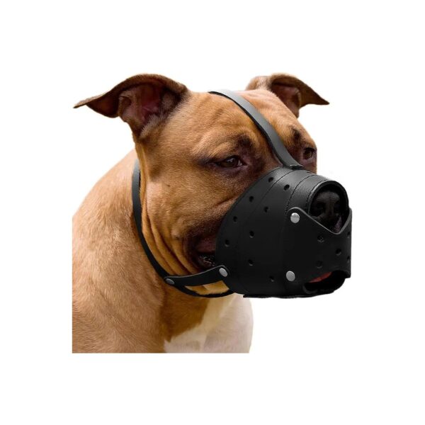 Handcrafted Leather Dog Muzzle for Training, Anti-Barking, and Anti-Chewing Control