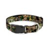 Handcrafted US-Made Polyester Dog Collar with Bold Loki Poses Design 8-12 Inches Wide