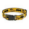 Handcrafted in USA Vintage Batman Yellow Bat Signal Collar