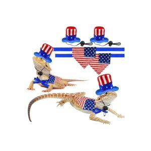 Handmade Bearded Dragon and Hamster Costume Packs for Independence Day