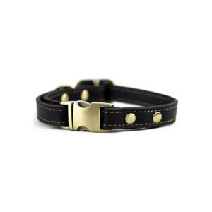 Handmade Luxury Real Leather Dog Collar for Small Breeds