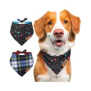 Handmade Reversible Pet Bandanas for Dogs and Cats with Adjustable Design