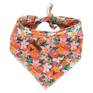 Handmade Soft Cotton Dog Bandana for Small Pups - Unique Flower Print Design