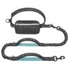 Hands-Free Dog Leash with Padded Handles and Bungee for Walking Jogging and Running