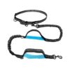 Hands-Free Dog Running Leash with Reflective Stitches and Adjustable Waist Belt