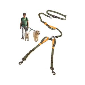 Hands-Free Double Leash for Large Dogs - Perfect for Couple Pets