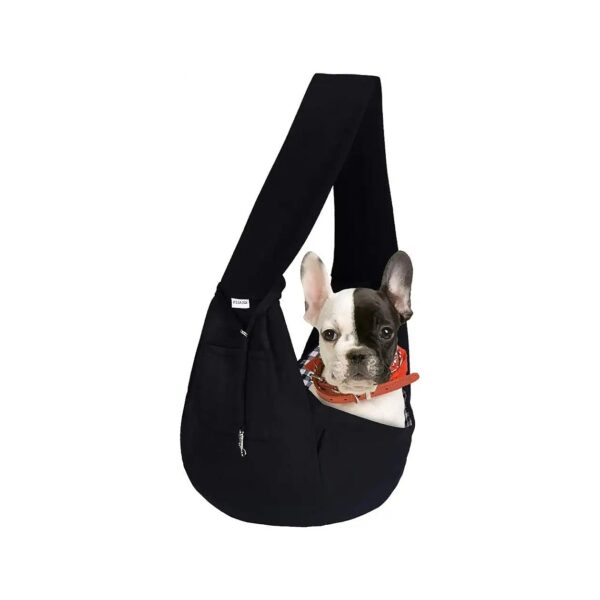 Hands Free Small Pet Sling Carrier with Pocket and Safety Latch for Outdoor Travel