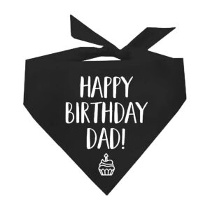 Happy Birthday Dad Gift Idea Black Dog Bandana Size 171