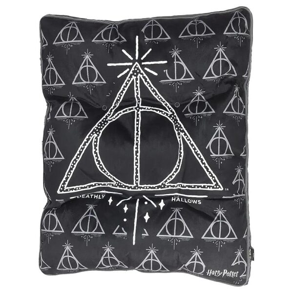 Harry Potter Deathly Hallows Plush Washable Dog Bed for Small Medium Dogs