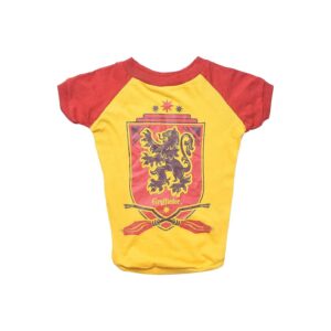 Harry Potter Gryffindor Pet T-Shirt for Small Dogs in Yellow