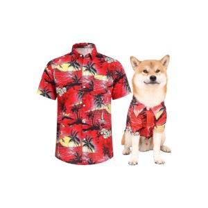 Hawaiian Style Dog Shirts for Small Medium Large Dogs with Versatile Functions