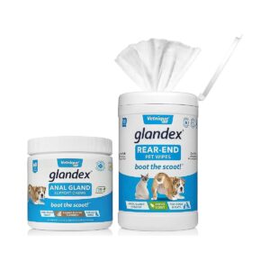 Healthy Anal Gland Support Chews and Deodorizing Wipes for Dogs and Cats