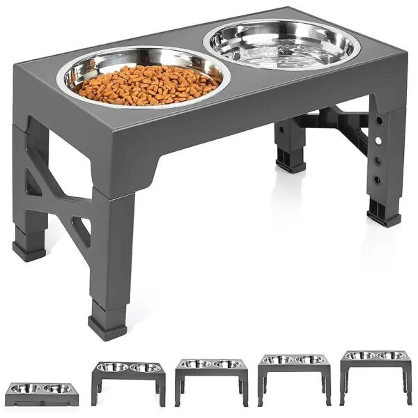 Healthy Digestion for Dogs and Cats with Slow Feeding Dog Bowls and Adjustable Stand