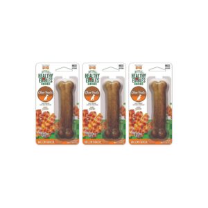 Healthy Edibles Dog Chew Treats 3 Pack with Bacon Flavor for Longer Chew