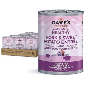 Healthy Grain Free Wet Dog Food with Pork Sweet Potato and Vitamins