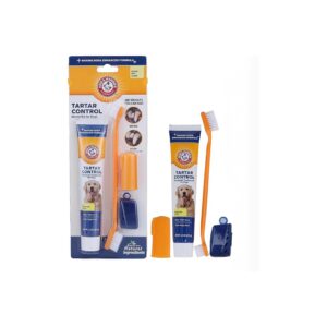 Healthy Gums and Teeth Dog Dental Kit with Soft Toothbrush and Tartar Control Toothpaste