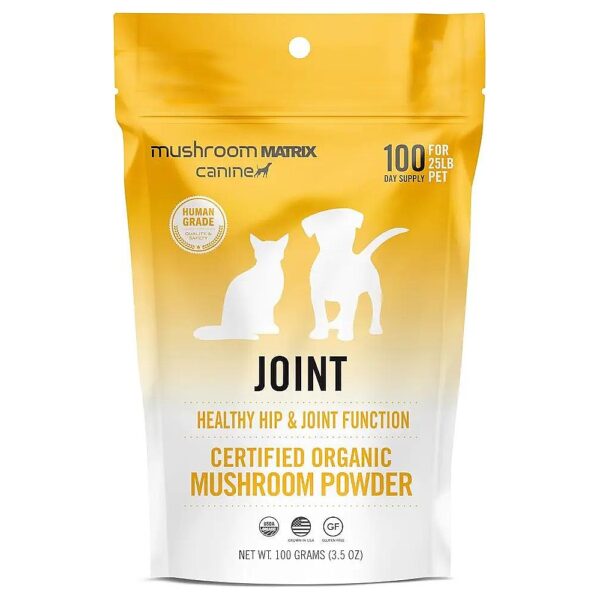 Healthy Joints and Bones for Dogs and Cats with Organic Mushroom Powder Supplement