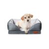 Healthy Orthopedic Dog Bed with Memory Foam Comfort for Small Dogs and Cats, Grey Color