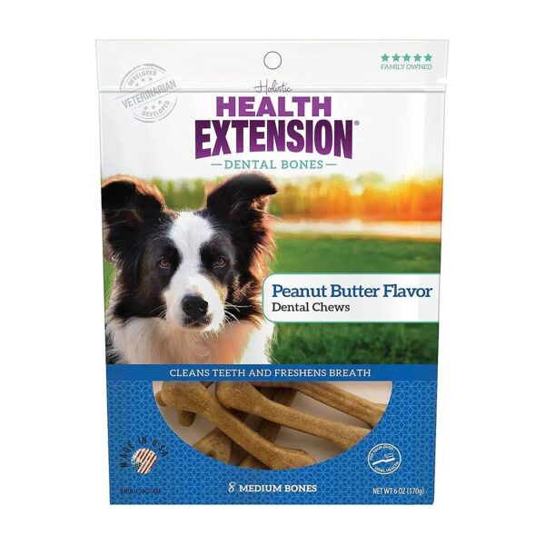 Healthy Peanut Butter Flavor Dog Treats for Dental and Breath Care