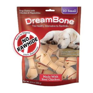 Healthy Rawhide-Free Dog Chews with Chicken and Vegetable Flavors