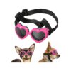 Heart-Shaped Dog Sunglasses with UV Protection and Adjustable Strap for Small Dogs