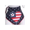 Heart Shaped USA Flag Design Dog Bandana for Medium to Large Dogs Made from 100% Cotton