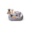 Heartbeat Heated Puppy Bed for Medium Breed Puppies with Comforting Bone Pillow