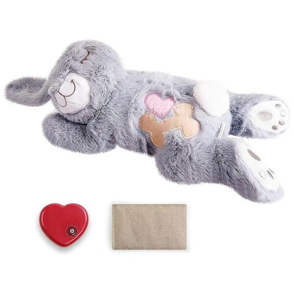 Heartbeat Plush Rabbit Toy for Puppy Separation Anxiety Relief