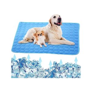 Heat Relief Cooling Pad for Small Breeds, Soft, Breathable, Foldable, Machine Wash