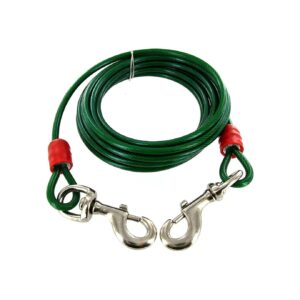 Heavy Duty 20 Foot Animal Tie Out with Vinyl Coated Cable