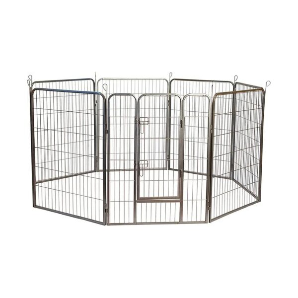 Heavy Duty 24" Tall 8-Panel Metal Dog Playpen for Medium to Large Breeds