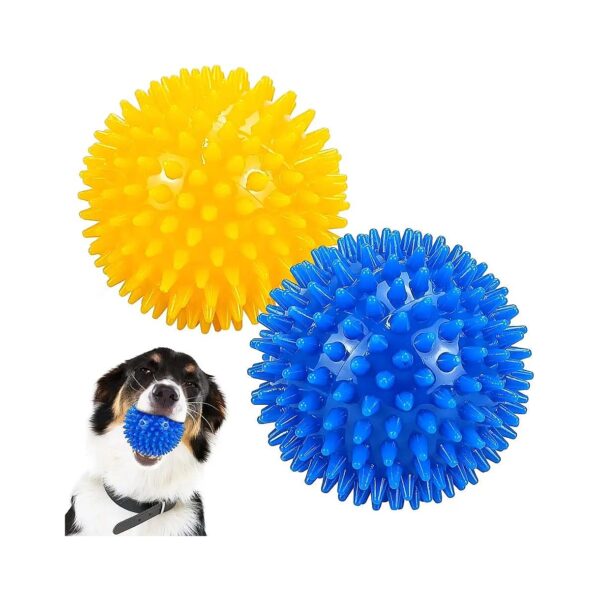 Heavy Duty 2PCS 5" Dog Toy Balls for Large Dogs Cleaning Teeth and Playing