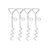 Heavy Duty 4-Pack Spiral Tie Out Stake for Large and Small Dogs