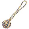 Heavy Duty 75-Inch Knotted Ball Rope Dog Toy, 17-Inch Length,