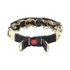 Heavy Duty Adjustable Dog Collar for Medium Large Dogs 22 Inch Gold Stainless Steel