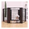 Heavy Duty Black Dog Playpen for Indoor and Outdoor Use with Rounded Edges