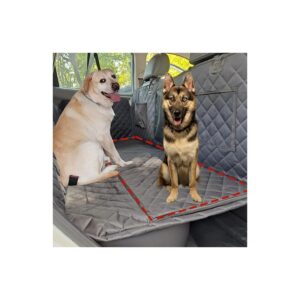 Heavy Duty Car Seat Cover for Large Dogs with Breathable Window and Backseat Extender