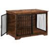 Heavy Duty Dog Crate Furniture with Sliding Door and End Table for Small to Medium Dogs