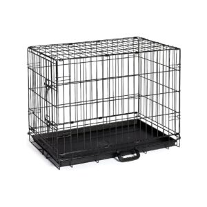 Heavy-Duty Dog Crate for Small Breeds with Single Door and Multiple Locks