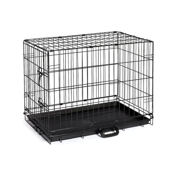 Heavy-Duty Dog Crate for Small Breeds with Single Door and Multiple Locks