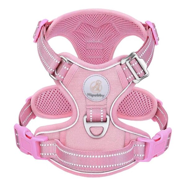 Heavy Duty Dog Harness with No-Pull Design and Reflective Straps for Medium Size Dogs