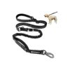 Heavy Duty Dog Leash with Bungee Effect and Padded Traffic Handles for Big Dogs