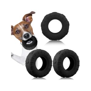 Heavy Duty Dog Tire Toys with Treat Dispenser for Small to Medium Breed Dogs