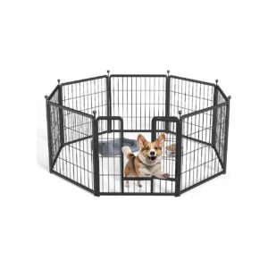 Heavy Duty Indoor Dog Playpen for Puppies and Small Dogs with Automatic Locking System