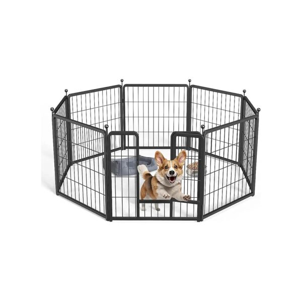 Heavy Duty Indoor Dog Playpen for Puppies and Small Dogs with Automatic Locking System