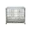 Heavy Duty Metal Dog Cage Crate for Medium Large Dogs with Four Wheels Easy Installation