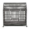 Heavy Duty Metal Dog Crate Playpen with Wheels for Medium Large Dogs Easy Assembly